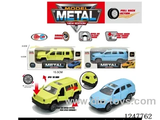 pull back alloy car W L/M included battery -2 colors mixed