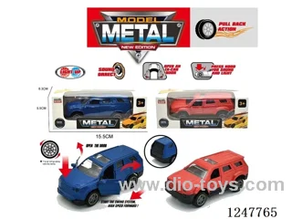 pull back alloy car W L/M included battery -2 colors mixed