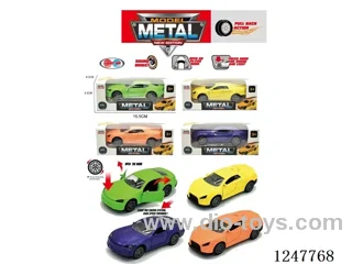 pull back alloy car W L/M included battery -4 colors mixed