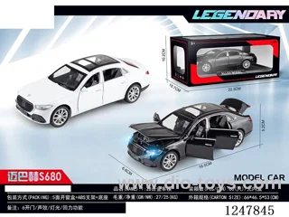 1:28 pull back alloy car W L/M 2 colors mixed