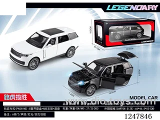 1:28 pull back alloy car W L/M 2 colors mixed