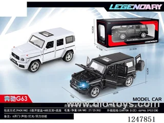1:28 pull back alloy car W L/M 2 colors mixed