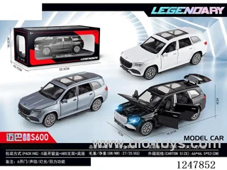 1:28 pull back alloy car W L/M 3 colors mixed
