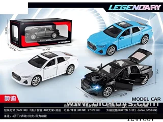 1:28 pull back alloy car W L/M 3 colors mixed
