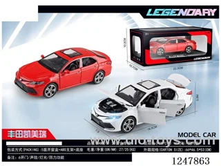 1:28 pull back alloy car W L/M 2 colors mixed