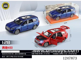1:28 pull back alloy car W L/M 2 colors mixed included battery