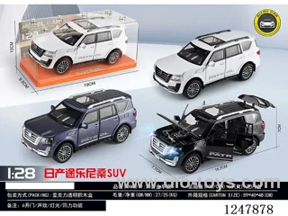 1:28 pull back alloy car W L/M 2 colors mixed included battery