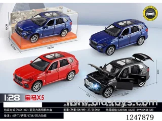 1:28 pull back alloy car W L/M 2 colors mixed included battery