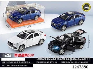 1:28 pull back alloy car W L/M 2 colors mixed included battery