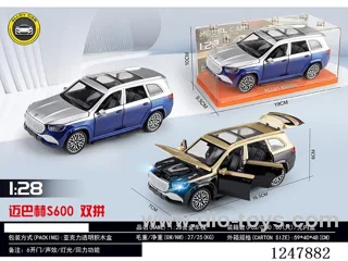 1:28 pull back alloy car W L/M 2 colors mixed included battery