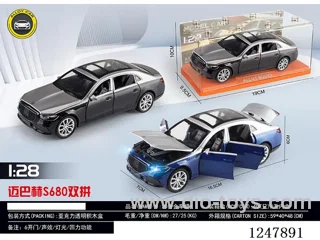 1:28 pull back alloy car W L/M 2 colors mixed included battery