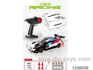 1:43 Alloy Half Scale 4WD RC Car included battery