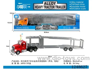 Pull back half alloy Euro double deck trailer W L/M included battery