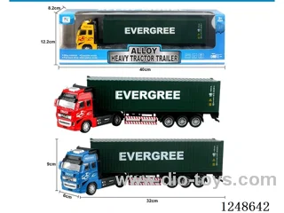 pull back half alloy euro container truck