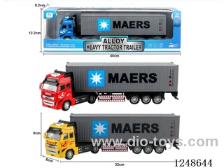 pull back half alloy euro container truck