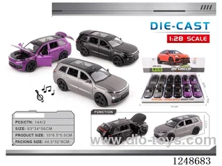 1:28 pull back alloy car W L/M included battery 12PCS