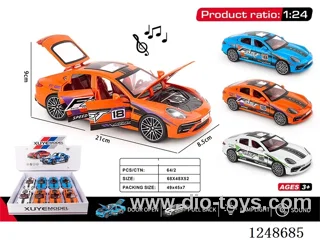 1:24 pull back alloy car W L/M included battery 8PCS