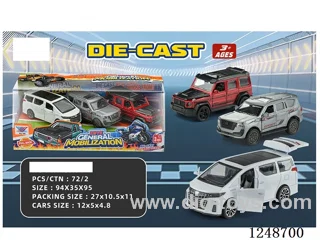 1:36 pull back alloy car 3PCS