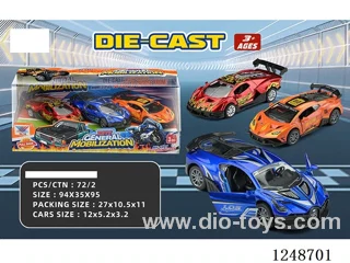 1:36 pull back alloy car 3PCS