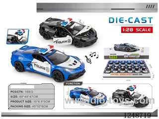 1:28 pull back alloy car W L/M included battery 12PCS