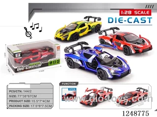 1:28 pull back alloy car W L/M included battery