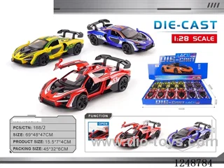 1:28 pull back alloy car 12PCS