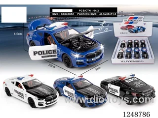 1:24 pull back alloy car W L/M included battery 8PCS