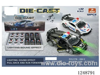 1:32 pull back alloy car W L/M included battery 12PCS