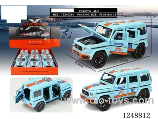 1:24 pull back alloy car W L/M 6PCS