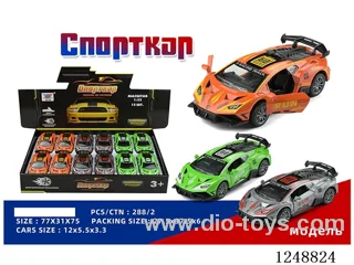 1:32 pull back alloy car (Russian) 12PCS