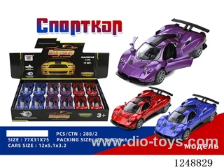 1:32 pull back alloy car (Russian) 12PCS