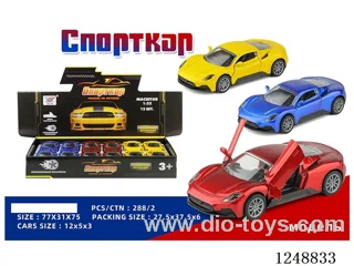 1:32 pull back alloy car (Russian) 12PCS