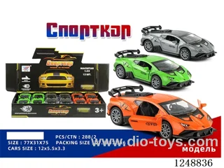 1:32 pull back alloy car (Russian) 12PCS