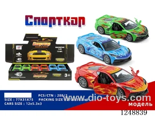 1:32 pull back alloy car (Russian) 12PCS