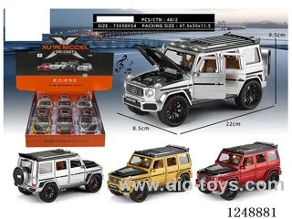 1:24 pull back alloy car W L/M 6PCS