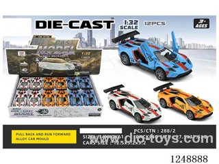 1:32 pull back alloy car 12PCS