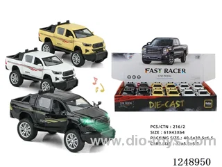 1:32 pull back alloy car W L/M included battery 12PCS