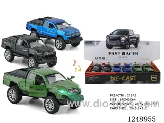 1:32 pull back alloy car W L/M included battery 12PCS
