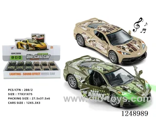 1:32 pull back alloy car W L/M included battery 12PCS