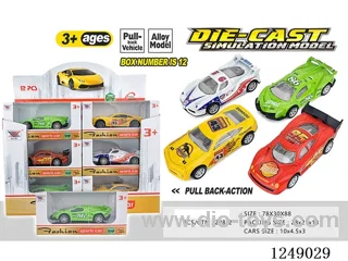 1:43 pull back alloy car 12PCS