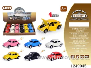 1:32 pull back alloy car W L/M included battery 12PCS