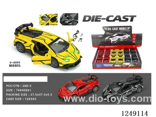 1：32 pull back alloy car W L/M 12PCS