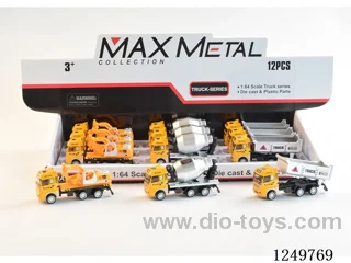 free wheel alloy car 3 mixed - optional model 12PCS