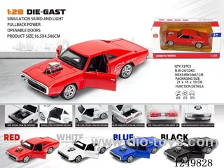 1:28 pull back alloy car