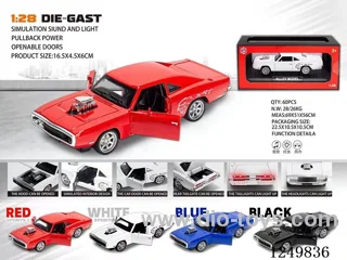 1:28 pull back alloy car W L/M 4 colors