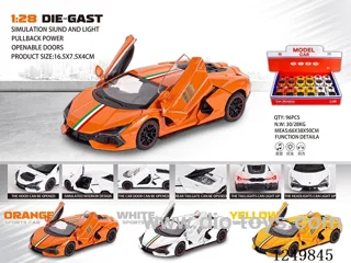 1:28 pull back alloy car 12PCS