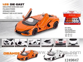 1:28 pull back alloy car 12PCS