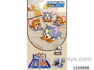 Wind-up Crawler Cat and Mouse Toy Car 12PCS