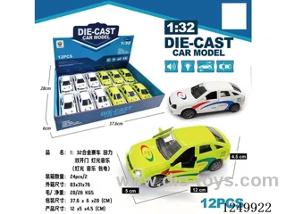 1:32 pull back alloy car W L/M 12PCS