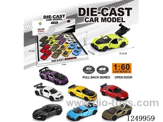 1:60 pull back alloy car 12PCS 8 mixed